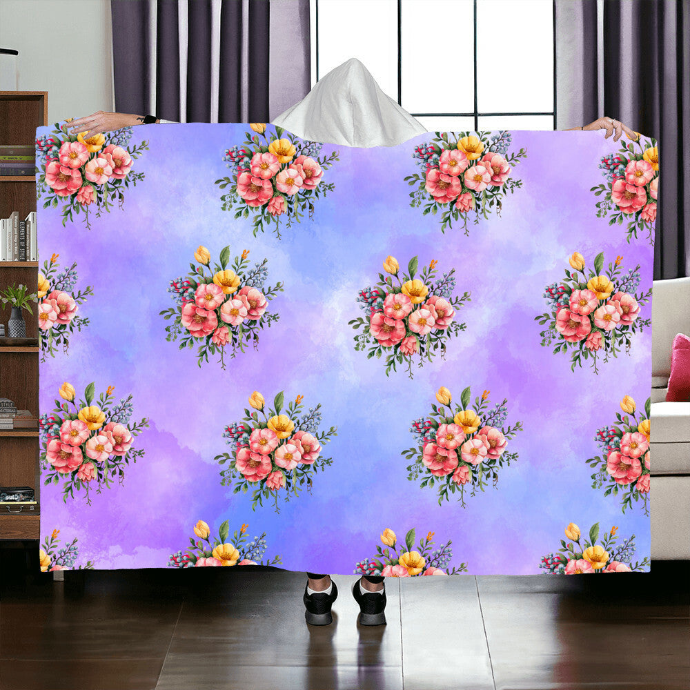 Hooded Sherpa Fleece Blanket