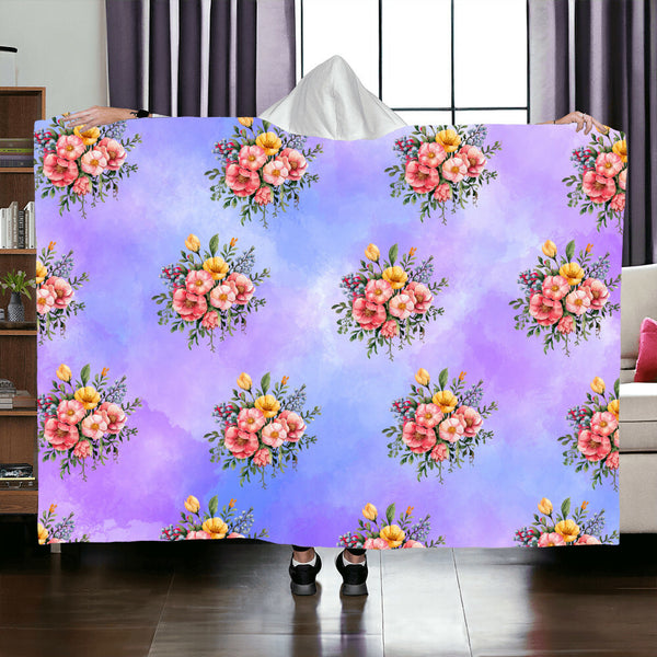 Hooded Sherpa Fleece Blanket