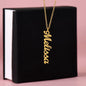 montana name neclace down