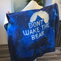 Don’t Wake the Bear Hooded Sherpa Fleece Blanket