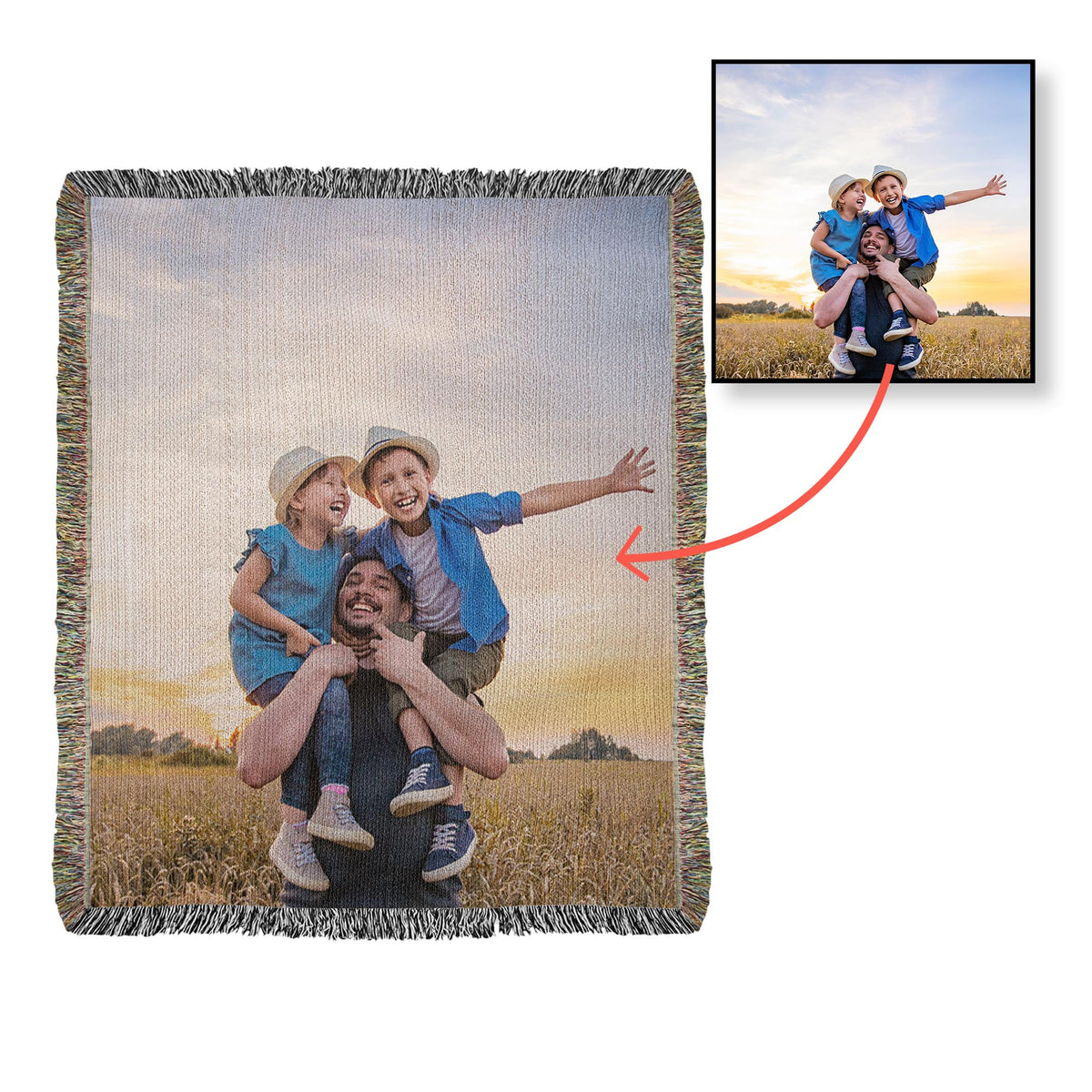 Heirloom Photo Woven Blanket (Portrait)