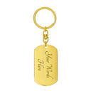  Dog Tag with Swivel Keychain (Gold)