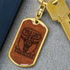  Dog Tag with Swivel Keychain (Gold)