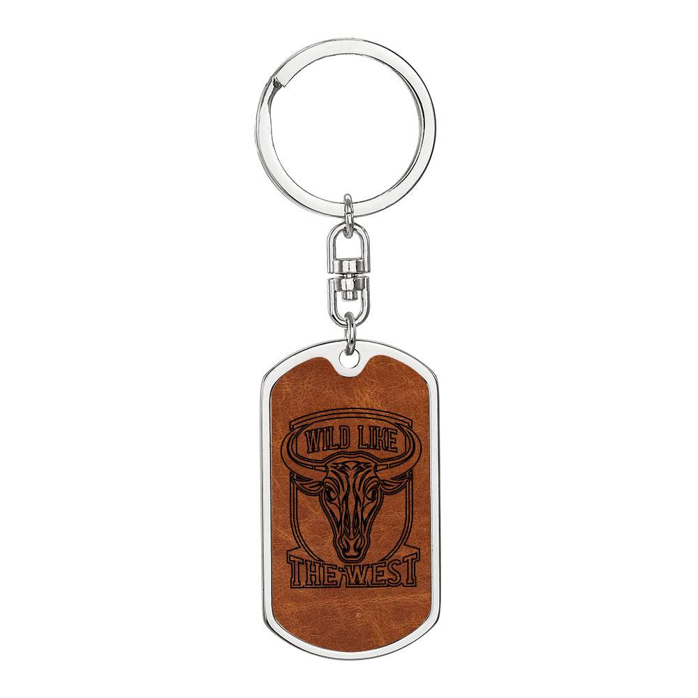 Dog Tag with Swivel Keychain wild west