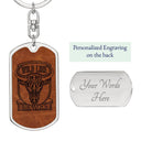  Dog Tag with Swivel Keychain (Steel)