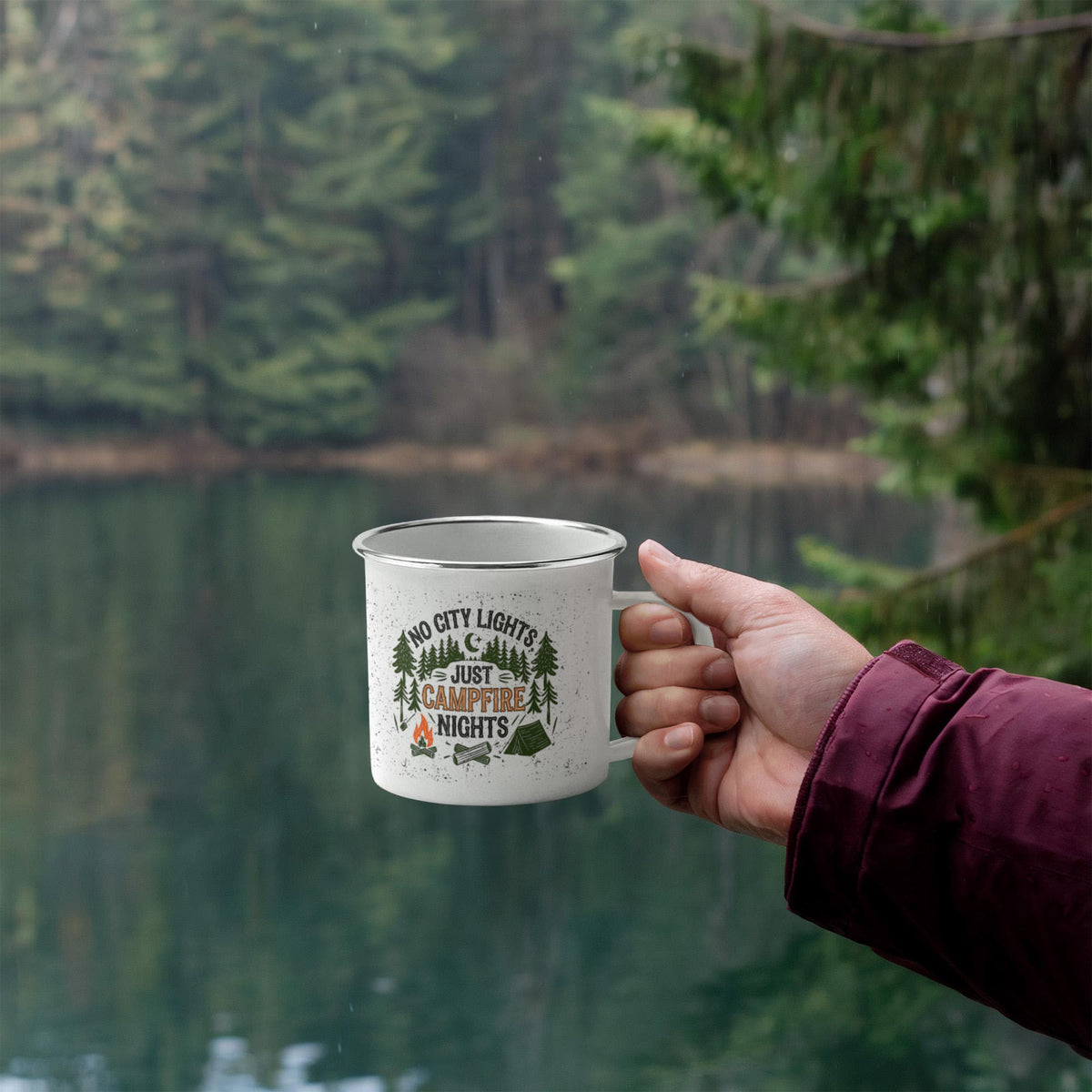 12oz Enamel Camping Mug