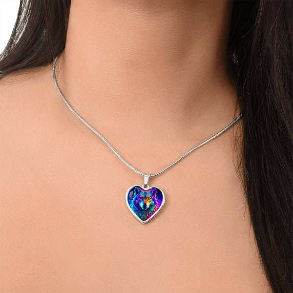 wolf heart necklace