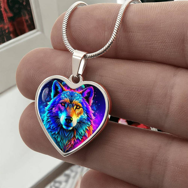 wolf heart necklace
