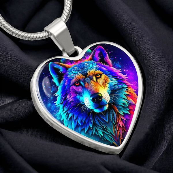 wolf heart necklace