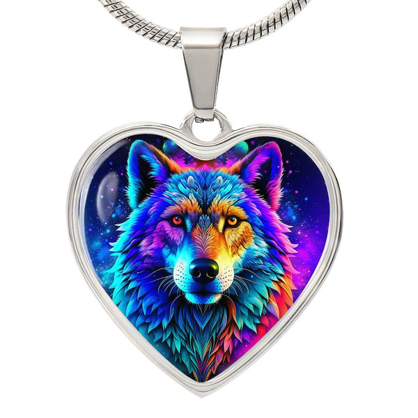wolf heart necklace