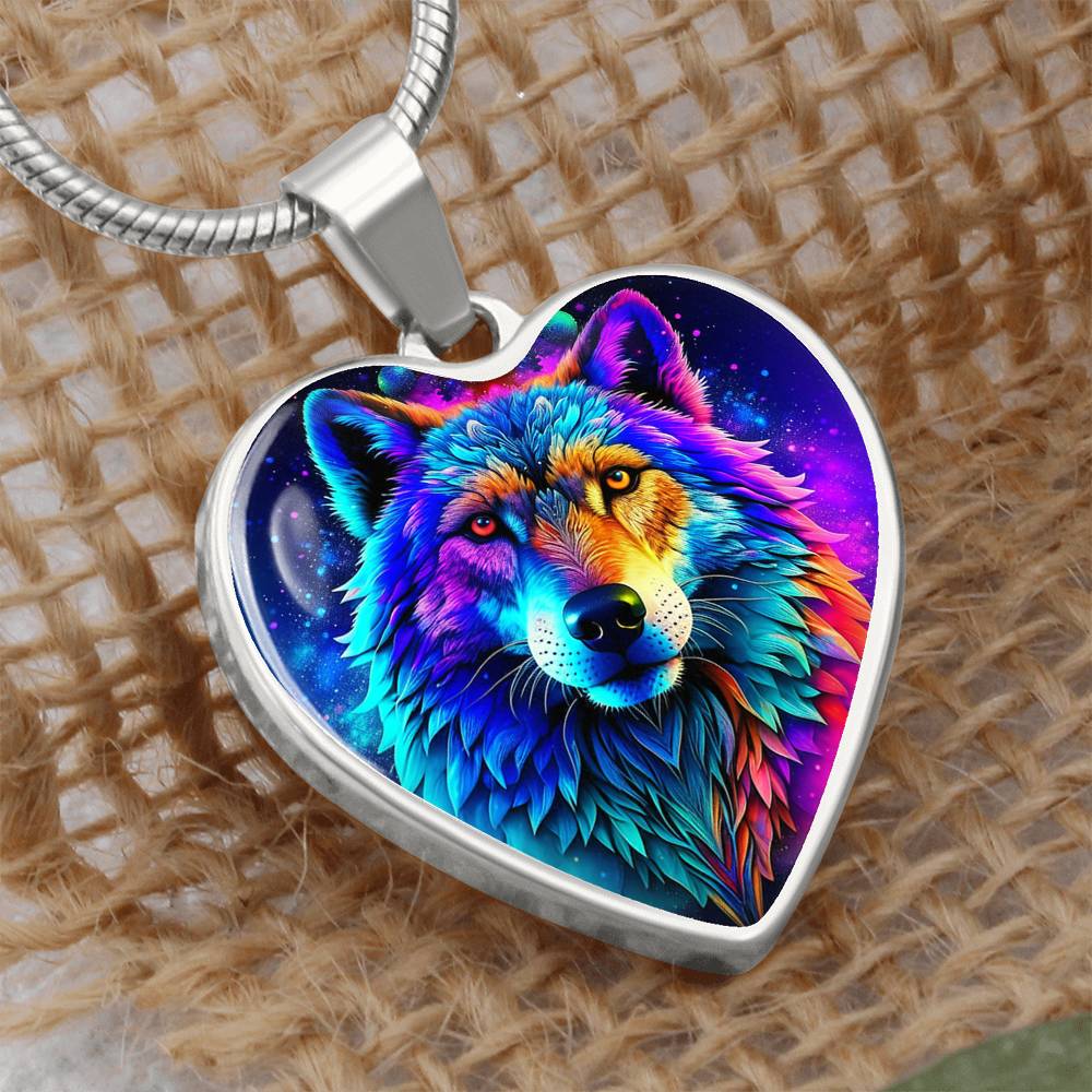 wolf heart necklace