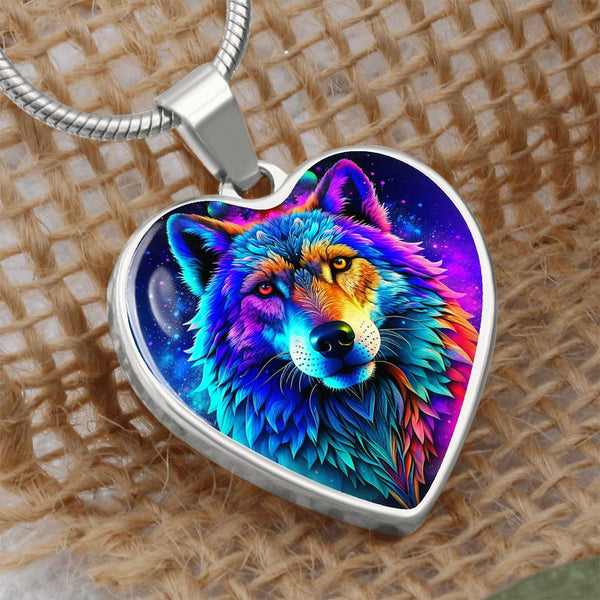 wolf heart necklace