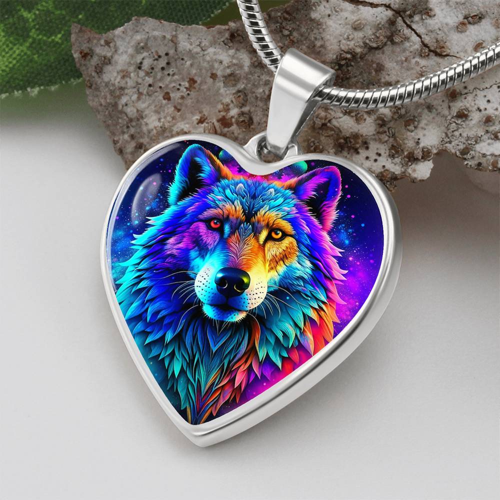 wolf heart necklace