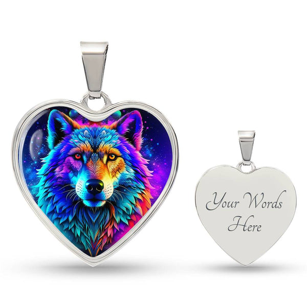 wolf heart necklace