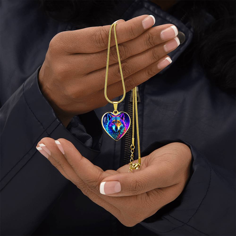 wolf heart necklace