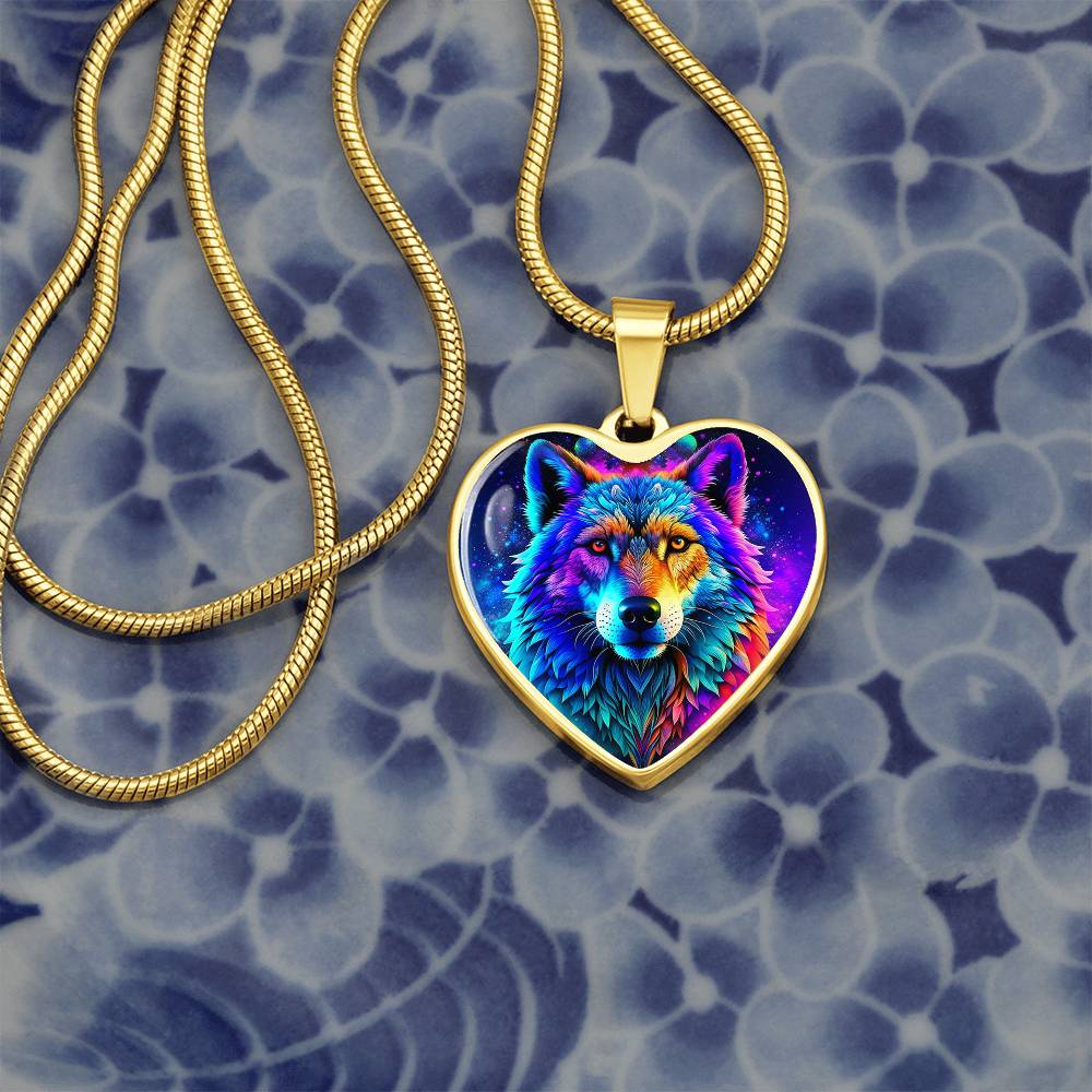 wolf heart necklace