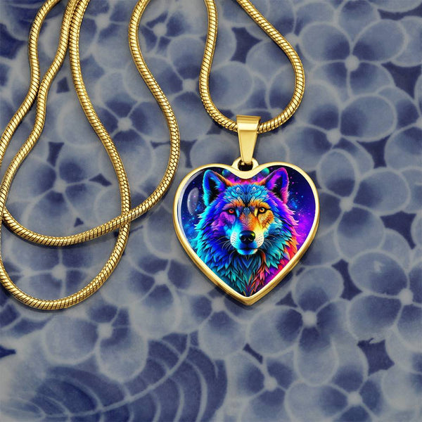 wolf heart necklace