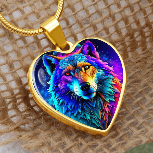 wolf heart necklace
