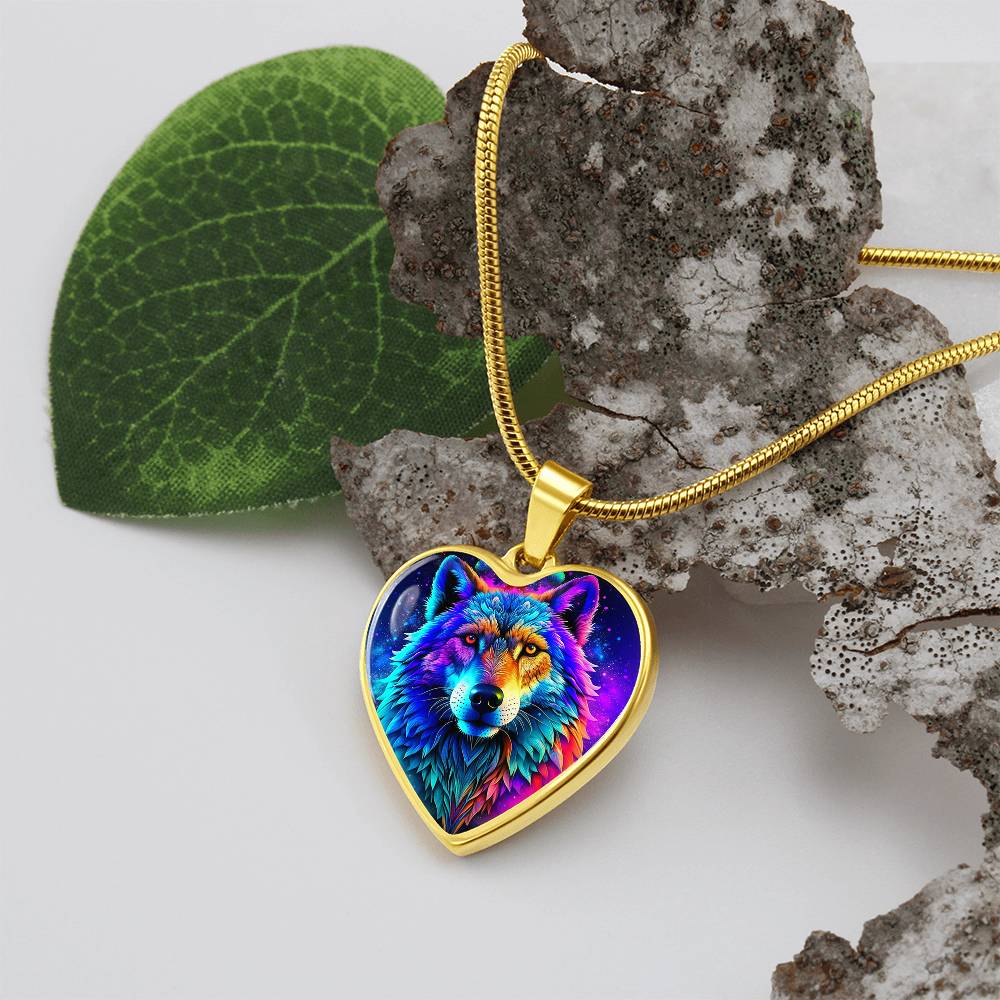 wolf heart necklace
