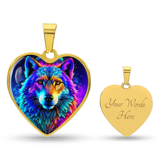 wolf heart necklace