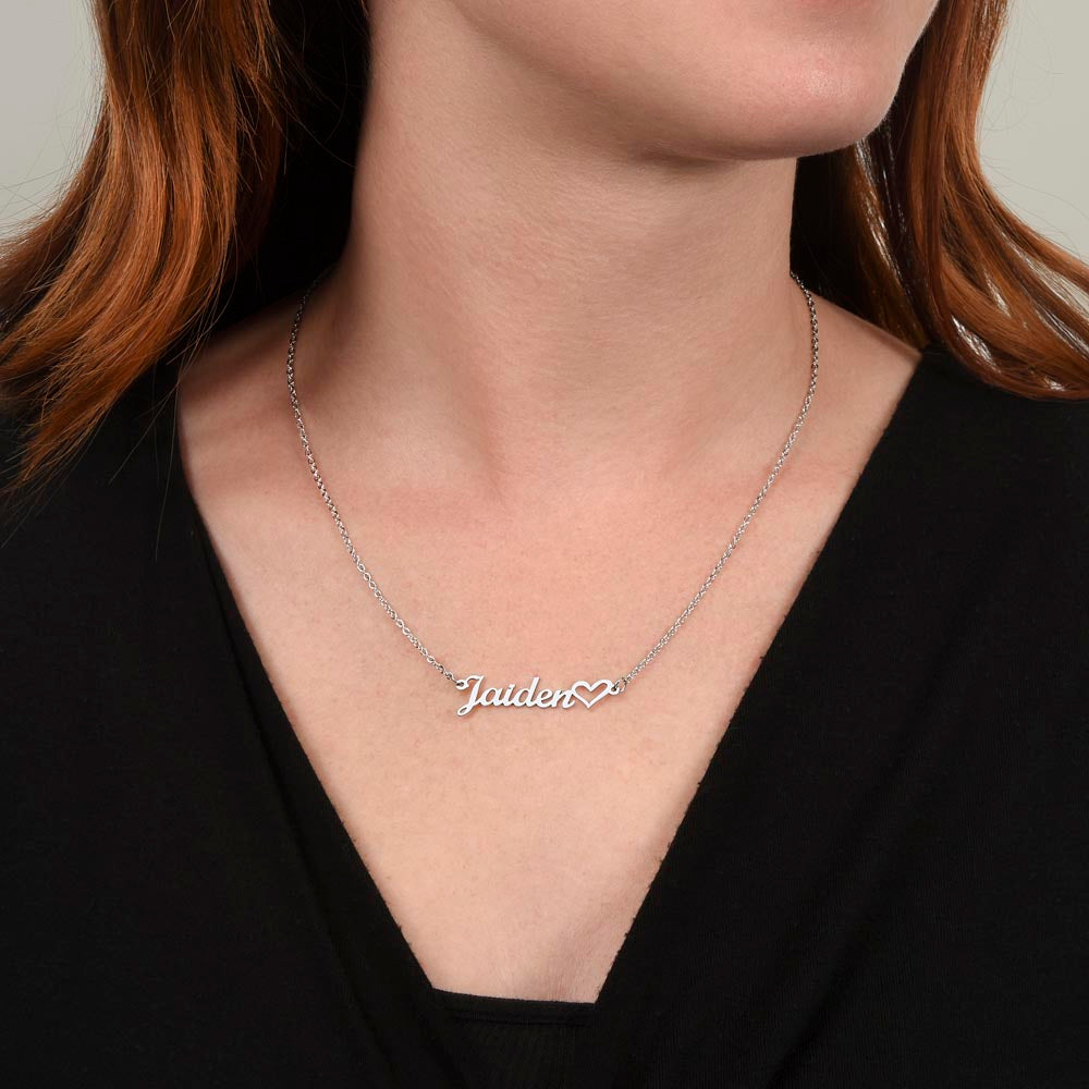 Montana Heart-Inspired Wife Necklace with Custom Name & Loving Message Card