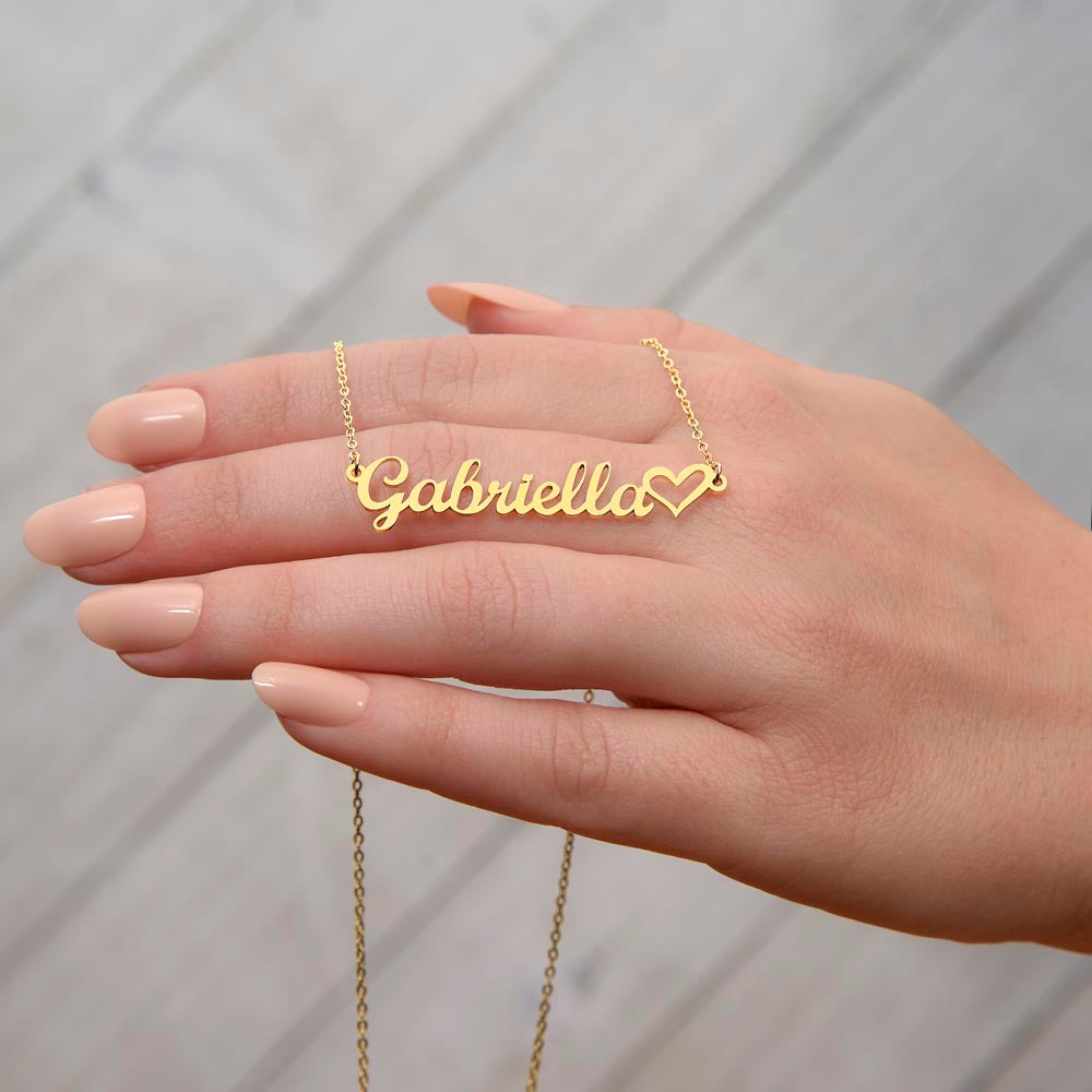 Montana Heart-Inspired Wife Necklace with Custom Name & Loving Message Card