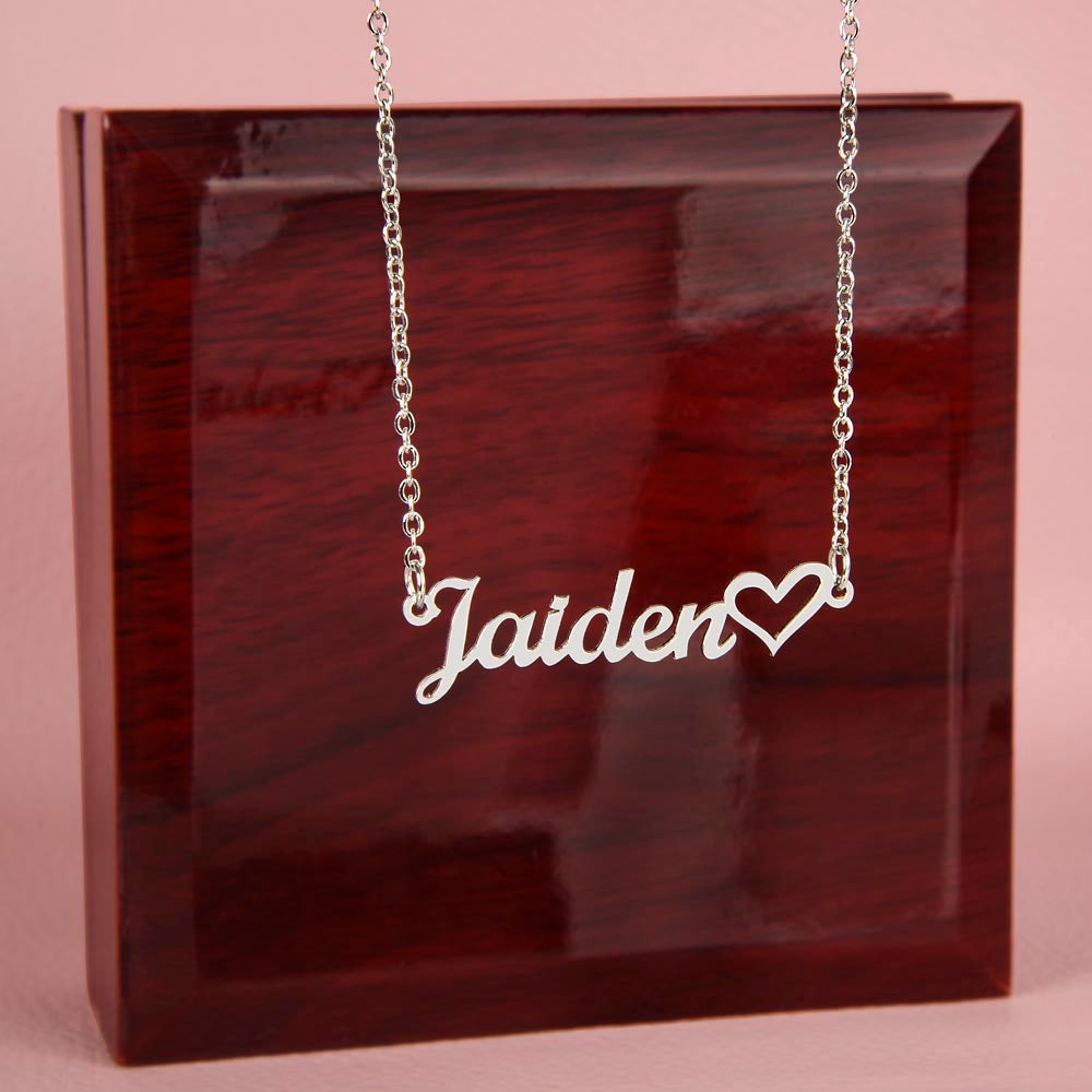 Montana Heart-Inspired Wife Necklace with Custom Name & Loving Message Card