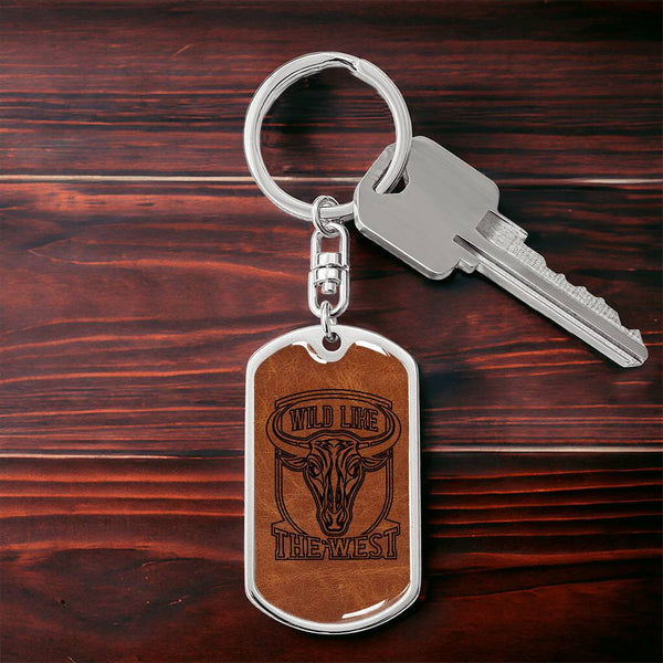 Dog Tag with Swivel Keychain wild west