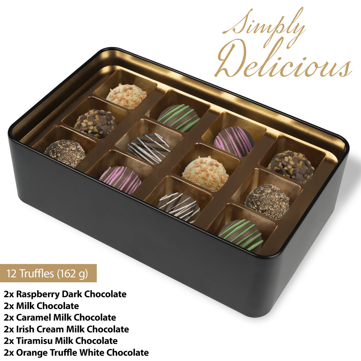 Keepsake Tin of 12 Handmade Chocolates