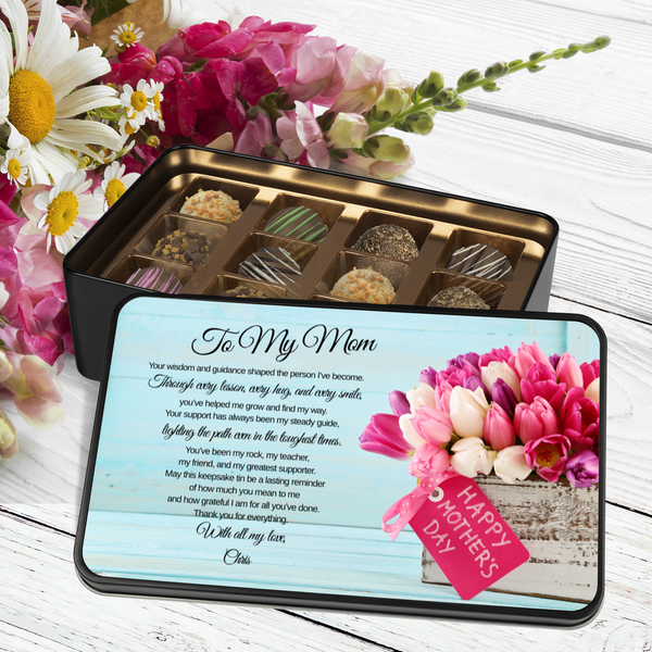 Keepsake Tin of 12 Handmade Chocolates