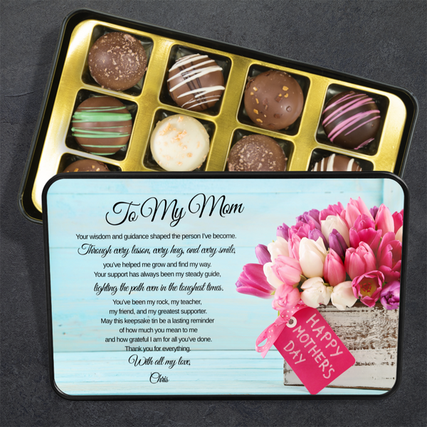 Keepsake Tin of 12 Handmade Chocolates